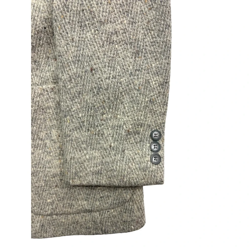 vtg Daniel Hechter 38R Gray Tweed Blazer Jacket Sport Suit Coat 100%‎ Wool